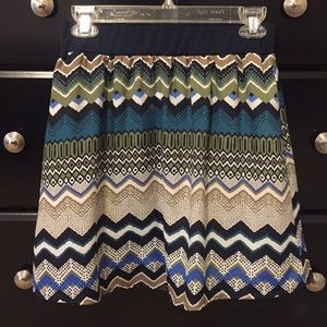 Geometric Print Skirt